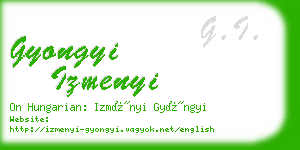 gyongyi izmenyi business card